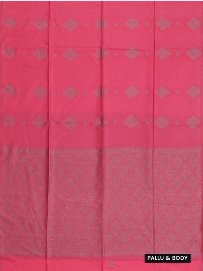 Kanmanie Softy Silk Diamond Butta with Diamond Pattern Pallu Saree