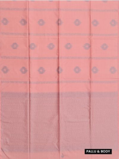 Kanmanie Softy Silk Diamond Butta with Leaf Pattern Pallu Saree