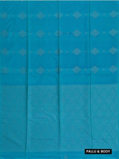 Kanmanie Softy Silk Diamond Butta Design Borderless Saree