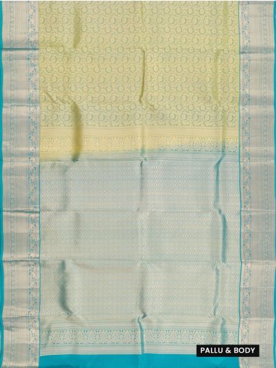 Vivaha Kanchipuram Pure Silk Floral Medallion Jacquard Pallu Saree