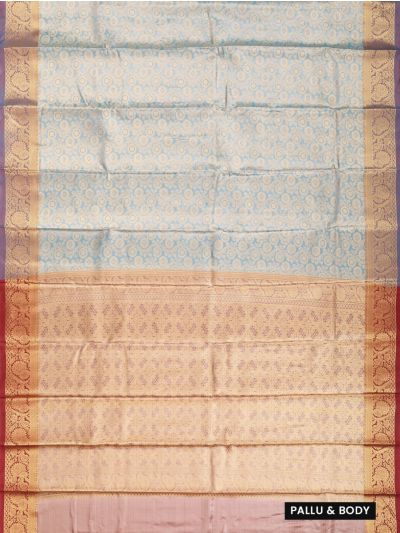 Gracecharm Gift Art Silk Floral Chakra Jaal with Diamond Floral Pallu Saree
