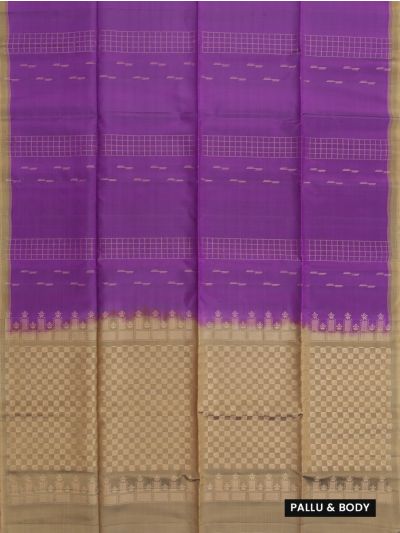 Gracecharm Soft Silk Checks and Butta with Checkered Pallu Saree