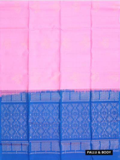 Gracecharm Soft Silk Tree Butta with Geometric Pallu Saree