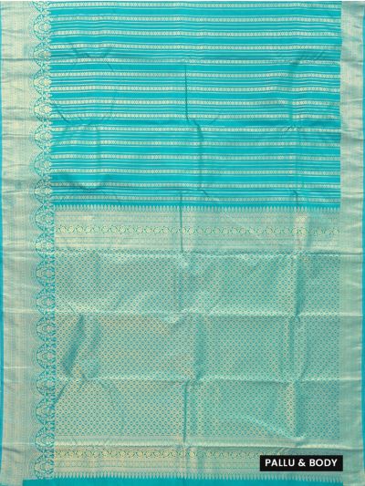 Gracecharm Gift Art Silk Floral Stripe with Honeycomb Pallu Saree