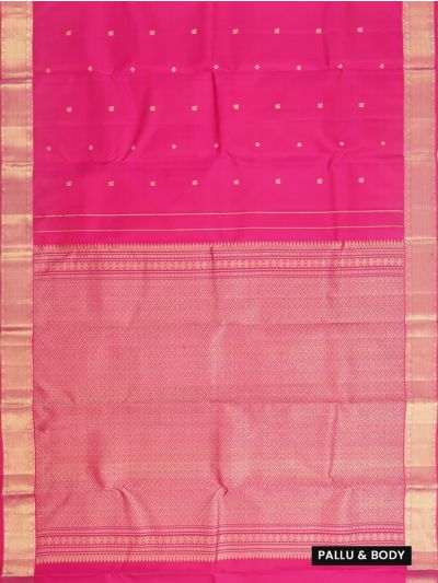 Vivaha Kanchipuram Pure Silk Small Butta with Diamond Brocade Pallu Saree