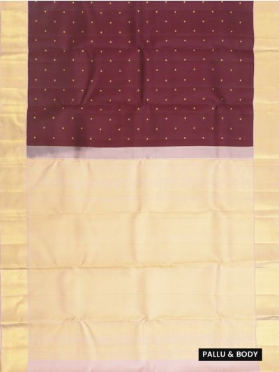 Vivaha Kanchipuram Pure Silk Butta with Diamond Brocade Pallu Saree