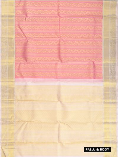 Vivaha Kanchipuram Pure Silk Floral Jaal with Contrast Pallu Saree