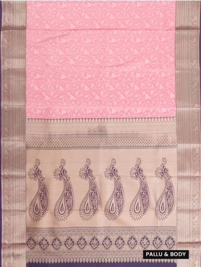 Gracecharm Gift Art Silk Floral Vine Jaal with Paisley Motif Pallu Saree