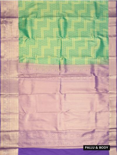 Gracecharm Gift Art Silk Geometric Maze Jaal with Floral Zari Pallu Saree