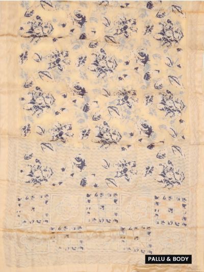 Fancy Malmal Cotton Flower structural integrity trims stitched border Saree
