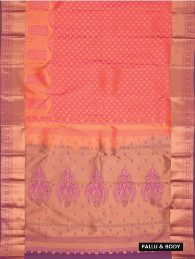 Gracecharm Gift Art Silk Floral Geometric Jaal Butta Pallu Saree