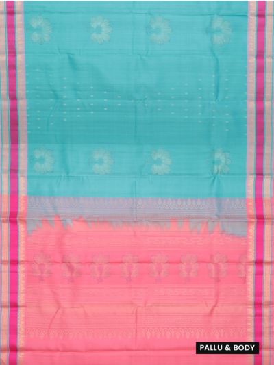 Kanmanie Elegant Floral Design 2 Inch Satin with 3 Inch Jacquard Border Soft Silk Saree