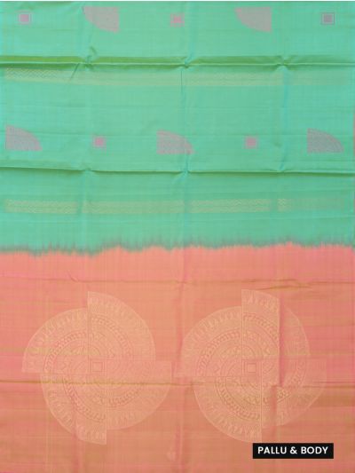 Kanmanie Elegant Borderless Butta Design Soft Silk Saree