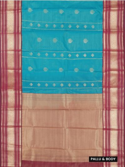 Gracecharm Elegant Fancy Art Silk Butta Design Contrast Border Saree