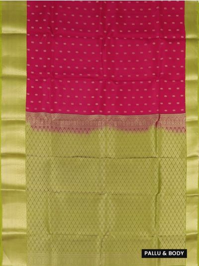Gracecharm Elegant Art Soft Silk Small Butta Design Contrast Border Saree