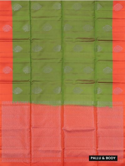 Gracecharm Elegant Pure Soft Silk Butta Design Contrast Border Saree