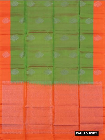 Gracecharm Elegant Pure Soft Silk Butta Design Contrast Border Saree