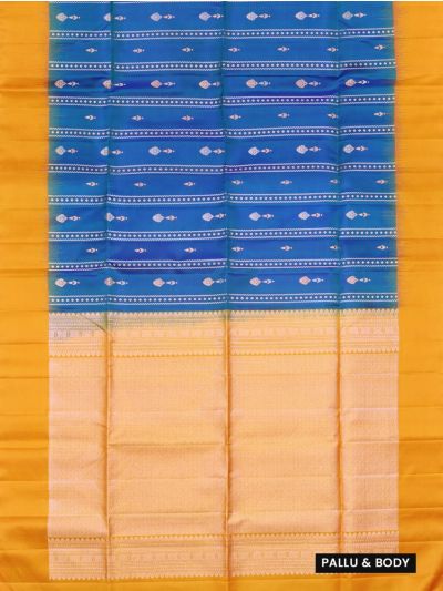 Gracecharm Elegant Pure Soft Silk Butta Design Contrast Border Saree