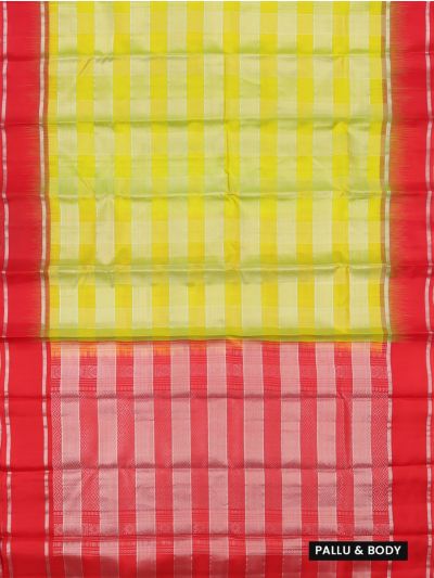 Gracecharm Elegant Striped Design with Contrast Border Saree