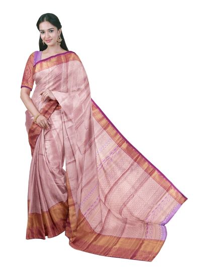 GraceCharm Gift Art Silk Floral Medallion with Honeycomb Pallu Saree