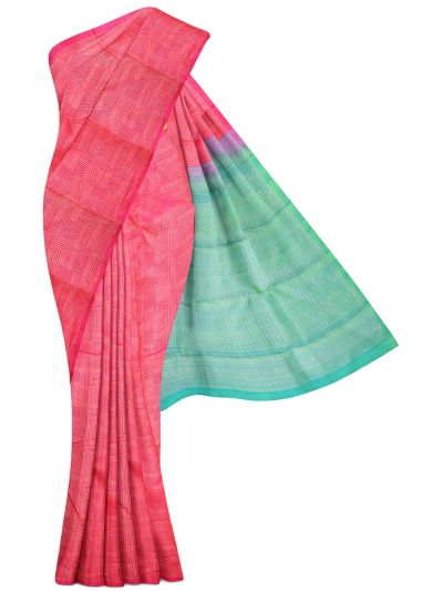 Gracecharm Elegant Pure Soft Silk Geometric Design with Small Border Saree