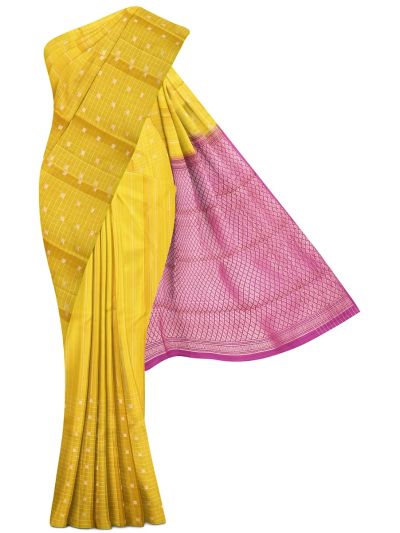 Gracecharm Elegant Pure Soft Silk Striped Design with Border Saree
