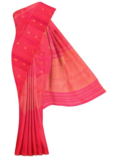 Gracecharm Elegant Pure Soft Silk Wavy Stripe and Butta Design Borderless Saree