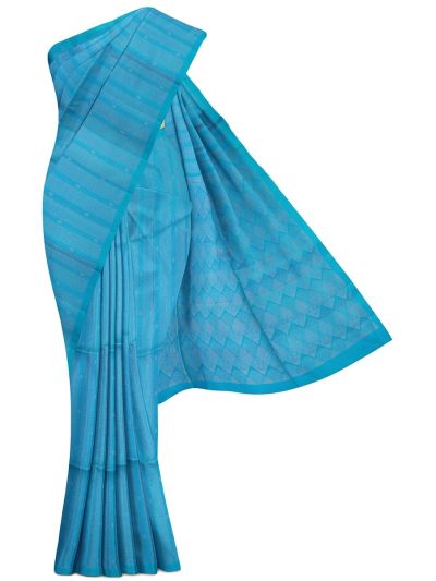 Gracecharm Elegant Pure Soft Silk Striped Butta Design with Borderless Saree