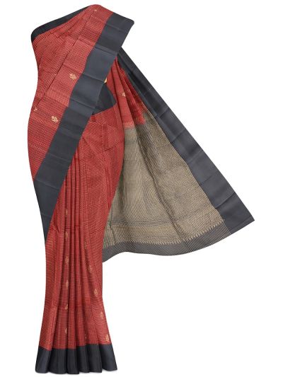 Gracecharm Elegant Pure Soft Silk Checked Butta Design with Border Saree