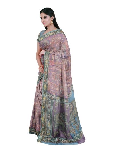 BlossomEase Art Tussar Traditional Design with Border Saree