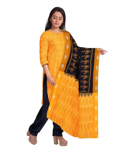 Graceful Essence Timeless Classic Pochampally Cotton Dress Material