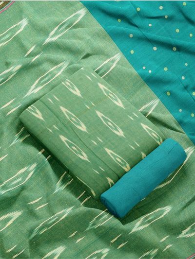 Graceful Essence Timeless Classic Pochampally Cotton Dress Material