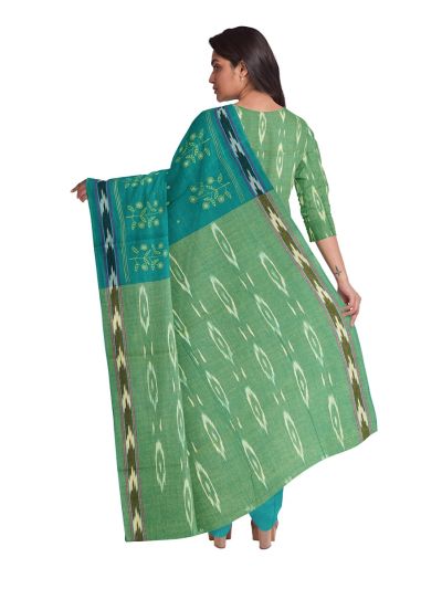 Graceful Essence Timeless Classic Pochampally Cotton Dress Material