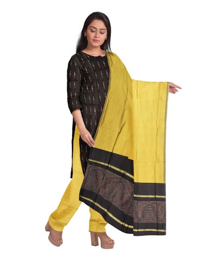 Graceful Essence Timeless Classic Pochampally Cotton Dress Material