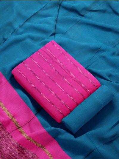 Graceful Essence Timeless Classic Pochampally Cotton Dress Material