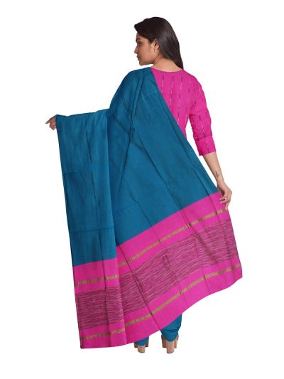 Graceful Essence Timeless Classic Pochampally Cotton Dress Material