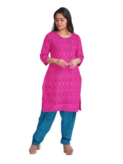 Graceful Essence Timeless Classic Pochampally Cotton Dress Material