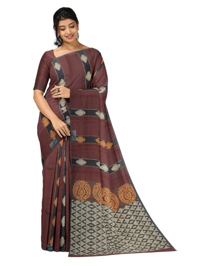 Gracecharm Elegant Kanchi Cotton Butta Design with Borderless Saree
