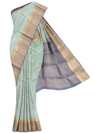 Gracecharm Uppada Silk Geometric Leaf with Diamond Lattice Pallu Saree