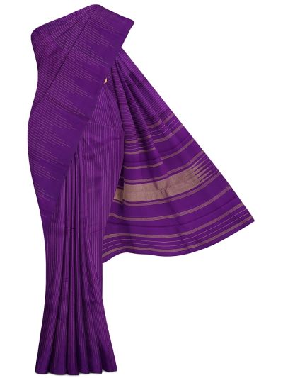 Vivaha Arani Pure Silk Fine Stripes with Zari Stripe Pallu Saree