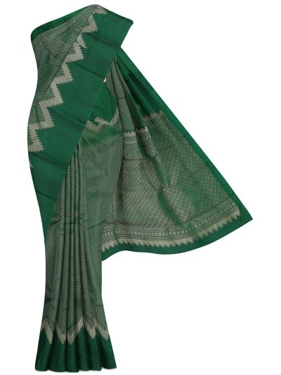 Gracecharm Pure Soft Silk Small Zari Butta with Diamond Lattice Brocade Pallu Saree