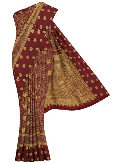 Vivaha Kanchipuram Pure Silk Annapakshi Butta with Checks Butta Pallu Saree
