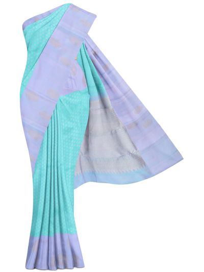 Vivaha Kanchipuram Pure Silk Butta with Diagonal Stripe Pallu Saree