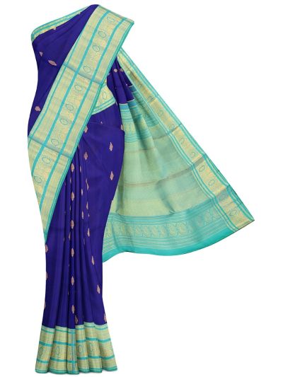 Gracecharm Pure Silk Butta with Diamond Brocade Pallu Saree