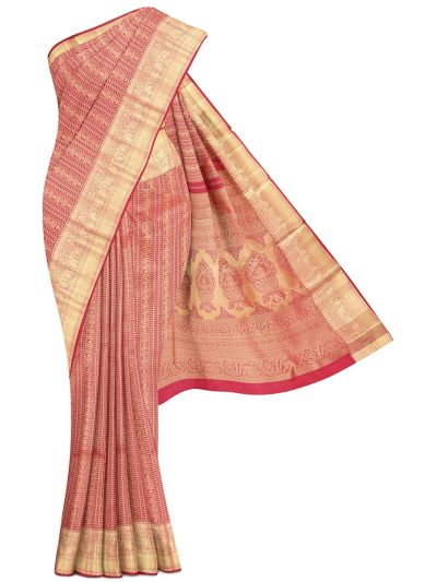 Gracecharm Pure Silk Traditional Motif with Floral Medallion Pallu Saree