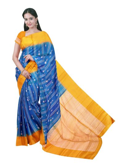 Gracecharm Elegant Pure Soft Silk Butta Design Contrast Border Saree