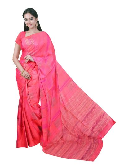 Gracecharm Elegant Pure Soft Silk Butta Design Borderless Saree