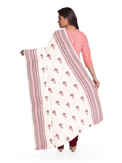Graceful Essence Cotton Geometric Butta Dress Material 