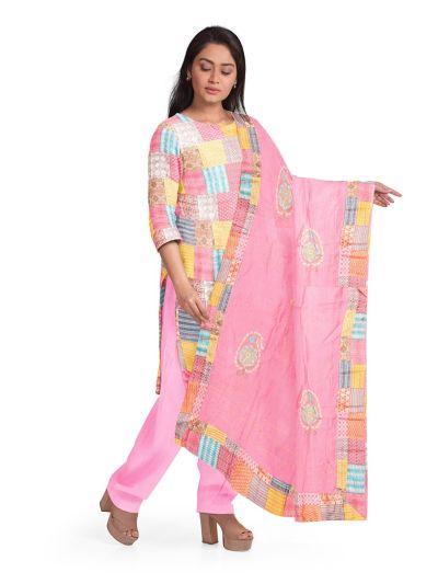 Graceful Essence Timeless Classic Multi Color Cotton Dress Material