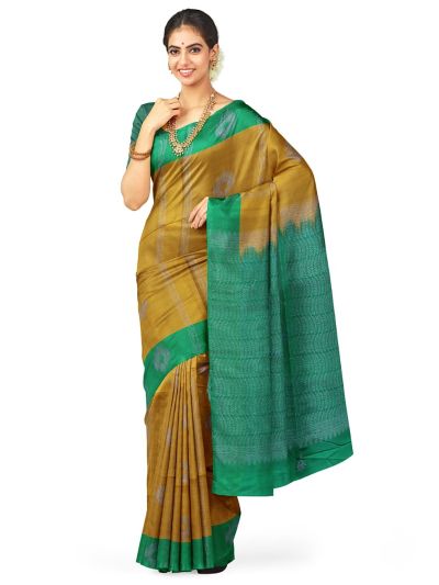 Kanmanie Softy Silk Diamond Butta with Leaf Pattern Pallu Saree
